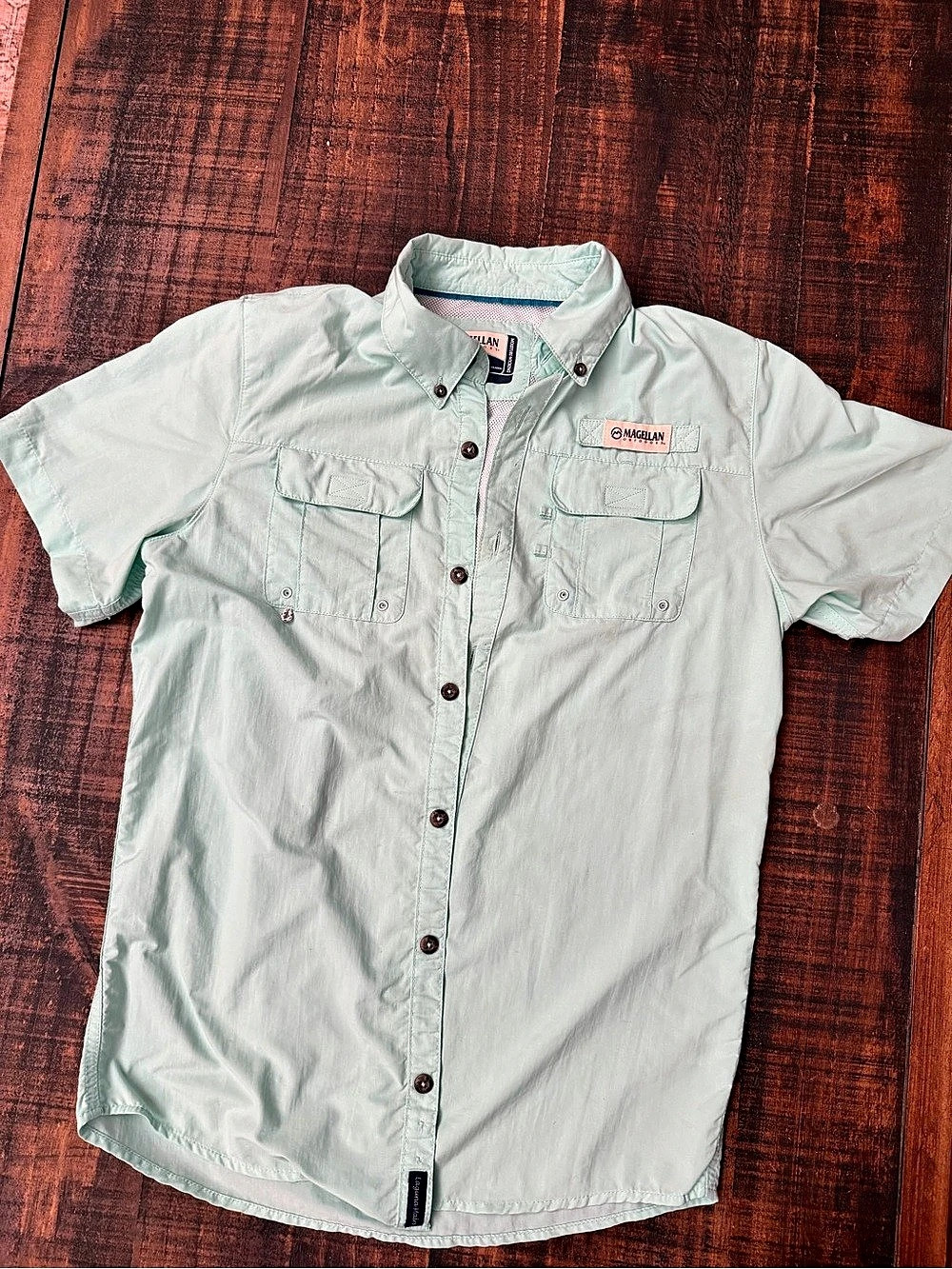 Magellan Outdoors Fish Gear Relaxed Fit Short Sleeve Fishing Shirt Fishing Shirt